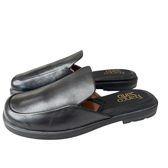 FRANCO SARTO Bocca Slide Mules Womens Shoe Size 6 Black Leather Classic Preppy - Picture 5 of 12